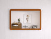 Rundat spegel med MDF-ram L299 #10