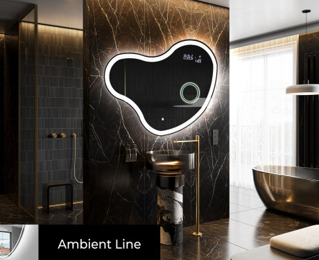 LED Badrumsspegel med oregelbunden form N222