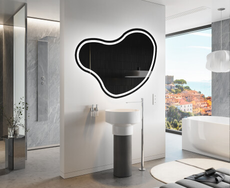 LED Badrumsspegel med oregelbunden form N223 #9