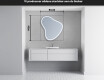 LED Badrumsspegel med oregelbunden form V223 #4