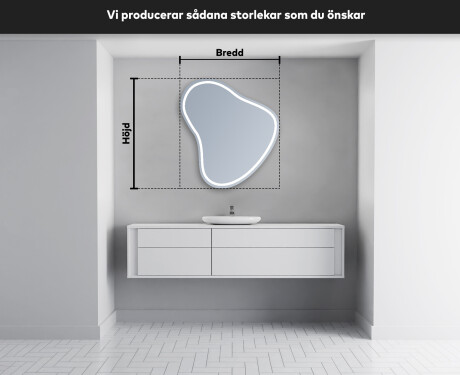 LED Badrumsspegel med oregelbunden form V223 #4