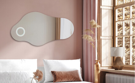 Asymmetrisk spegel med belysning L165