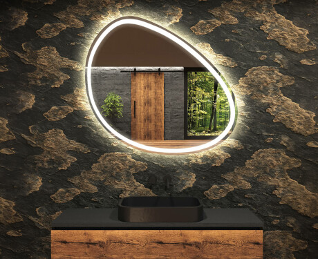 LED Badrumsspegel med oregelbunden form H222