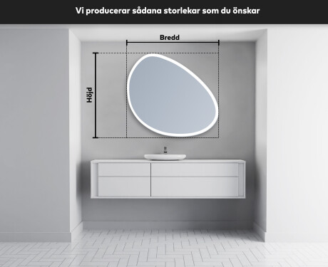 LED Badrumsspegel med oregelbunden form H222 #5