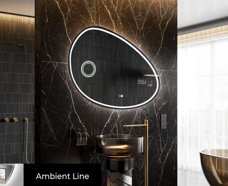 LED Badrumsspegel med oregelbunden form H223