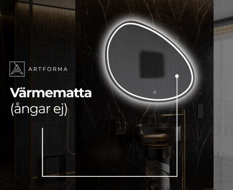 LED Badrumsspegel med oregelbunden form H223 #9