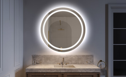 Rund badrumsspegel med LED-belysning Spegel L33