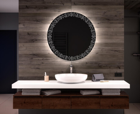 Rund badrumsspegel med LED-belysning Spegel L35