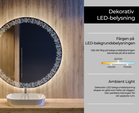 Rund badrumsspegel med LED-belysning Spegel L35 #4