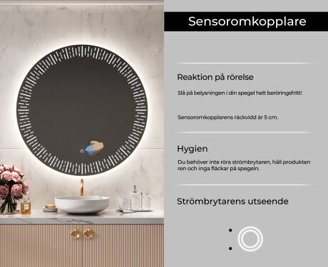 Rund badrumsspegel med LED-belysning Spegel L35 #6