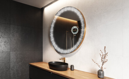 Rund badrumsspegel med LED-belysning Spegel L35