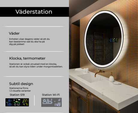 Rund badrumsspegel med LED-belysning Spegel L76 #2