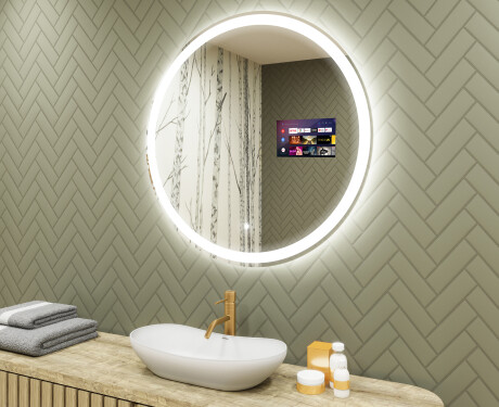 Rund badrumsspegel med LED-belysning Spegel L76 90cm - SmartScreen, DualColor
