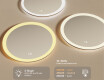 Runda badrumsspeglar med LED-belysning  med Dual color, Touch-brytare, Värmemattor #3
