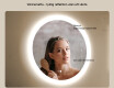 Runda badrumsspeglar med LED-belysning  med Dual color, Touch-brytare, Värmemattor #5