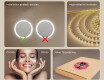 Runda badrumsspeglar med LED-belysning  med Dual color, Touch-brytare, Värmemattor #6