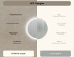 Runda badrumsspeglar med LED-belysning  med Dual color, Touch-brytare, Värmemattor #7