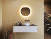 Runda badrumsspeglar med LED-belysning  med Dual color, Touch-brytare, Värmemattor #9