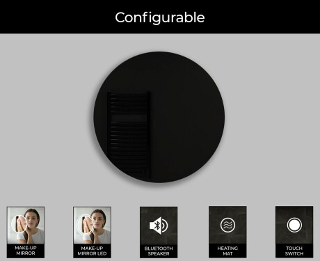 Rund badrumsspegel med LED-belysning Spegel L82 #13