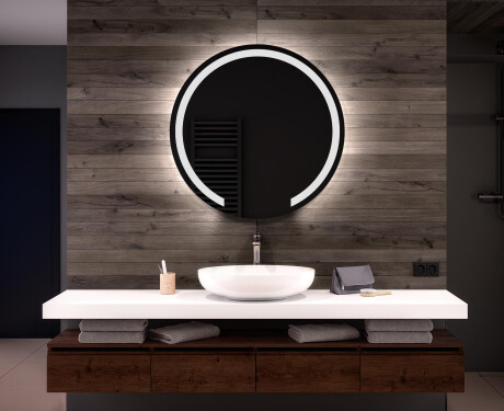Rund badrumsspegel med LED-belysning Spegel L96