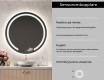 Rund badrumsspegel med LED-belysning Spegel L96 #6