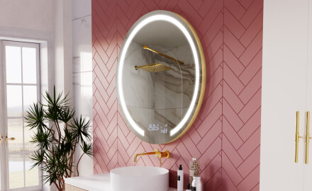 Rund badrumsspegel med LED-belysning Spegel L96