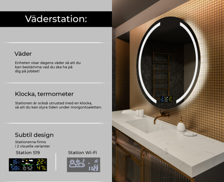 Rund badrumsspegel med LED-belysning Spegel L97 #2