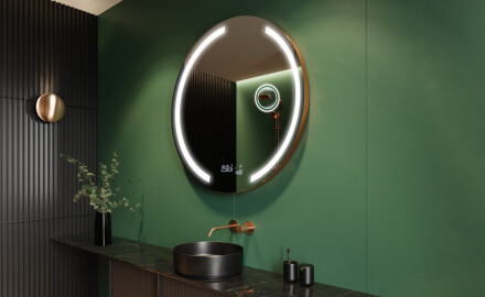 Rund badrumsspegel med LED-belysning Spegel L97