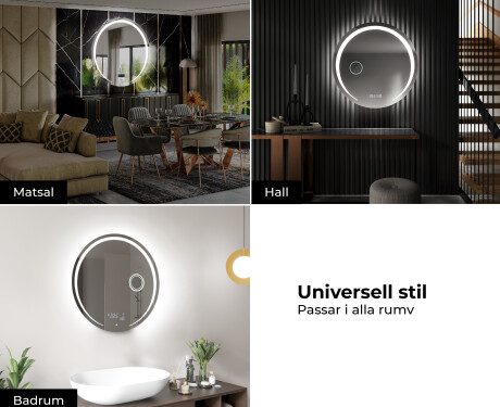 Rund badrumsspegel med LED-belysning Spegel L98 #9