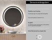 Rund badrumsspegel med LED-belysning Spegel L98 #6