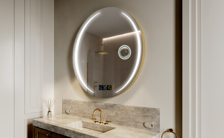 Rund badrumsspegel med LED-belysning Spegel L99