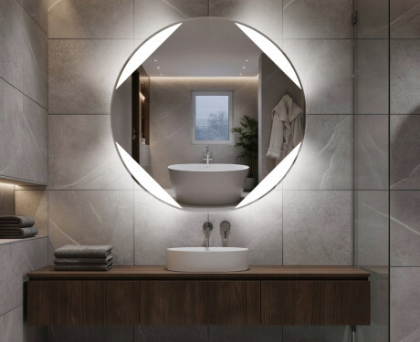 Rund badrumsspegel med LED-belysning Spegel L114