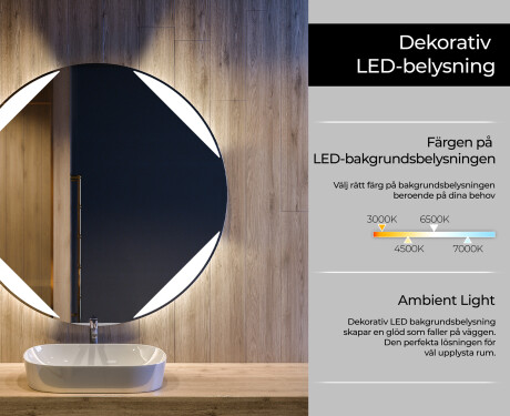 Rund badrumsspegel med LED-belysning Spegel L114 #4