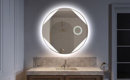 Rund badrumsspegel med LED-belysning Spegel L114