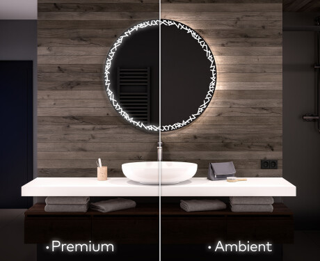 Rund badrumsspegel med LED-belysning Spegel L115 #1