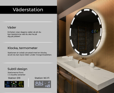 Rund badrumsspegel med LED-belysning Spegel L117 #2