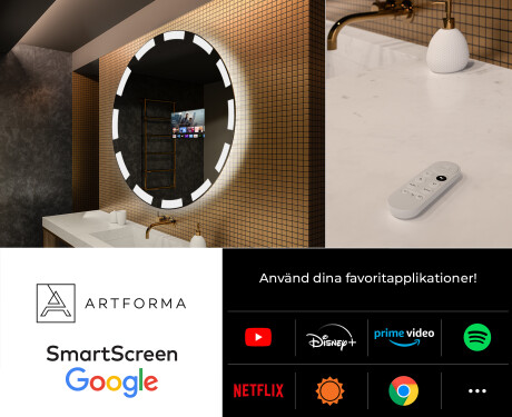 Rund badrumsspegel med LED-belysning Spegel L117 #7