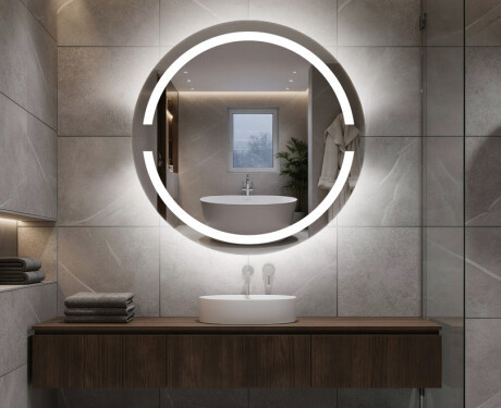 Rund badrumsspegel med LED-belysning Spegel L118