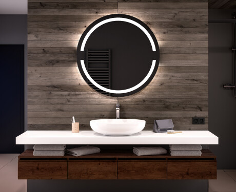 Rund badrumsspegel med LED-belysning Spegel L118