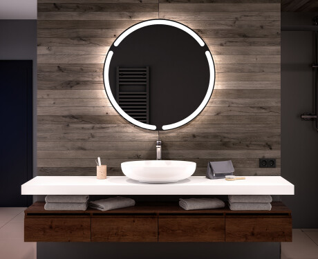 Rund badrumsspegel med LED-belysning Spegel L119
