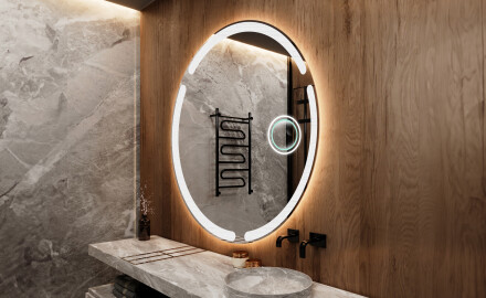 Rund badrumsspegel med LED-belysning Spegel L119