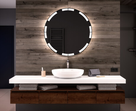 Rund badrumsspegel med LED-belysning Spegel L120