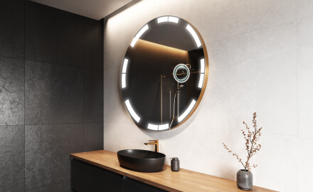 Rund badrumsspegel med LED-belysning Spegel L120