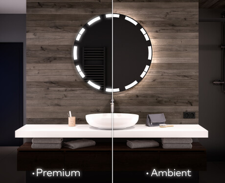 Rund badrumsspegel med LED-belysning Spegel L121 #1