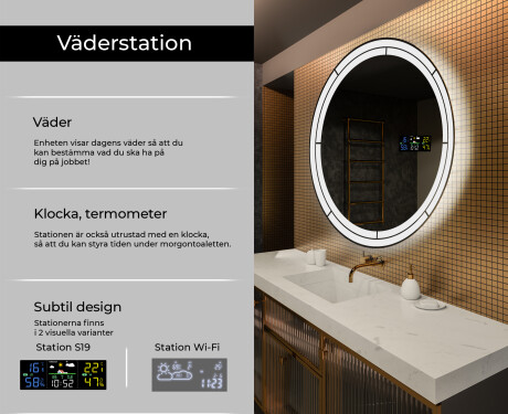 Rund badrumsspegel med LED-belysning Spegel L122 #2