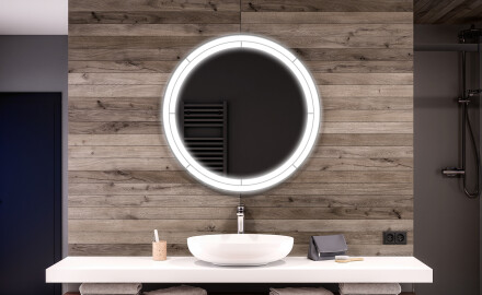 Rund badrumsspegel med LED-belysning Spegel L122