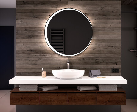 Rund badrumsspegel med LED-belysning Spegel L123