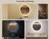 Rund badrumsspegel med LED-belysning Spegel 70cm med kallt LED-ljus 7000K, varmt ljus 3000K eller neutralt ljus 4500K #2