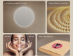 Rund badrumsspegel med LED-belysning Spegel 70cm med kallt LED-ljus 7000K, varmt ljus 3000K eller neutralt ljus 4500K #5