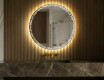 Rund stor batteridrivne spegel med belysning LED L115